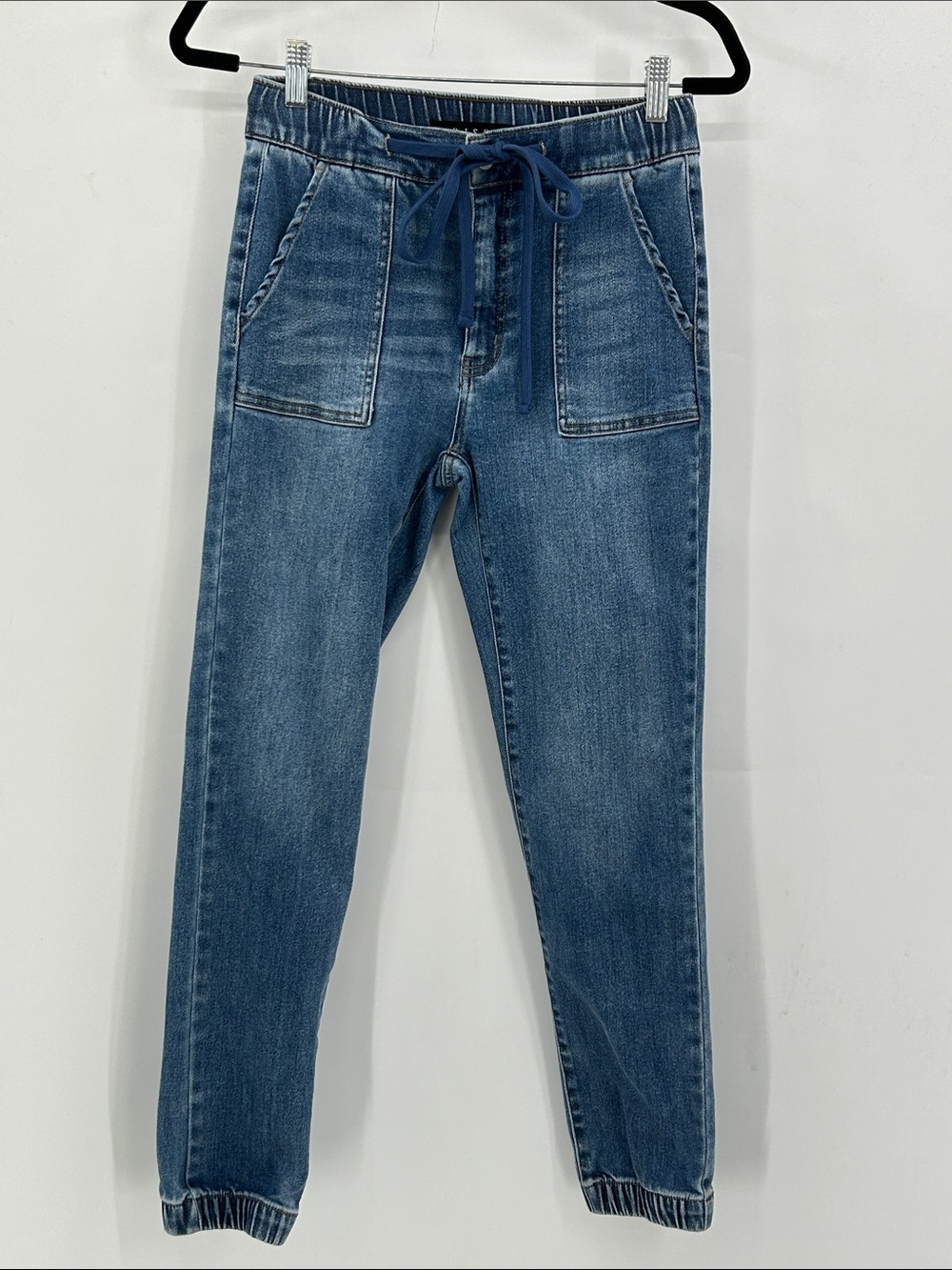 Risen Mid-Rise Denim Joggers Size 28/7
